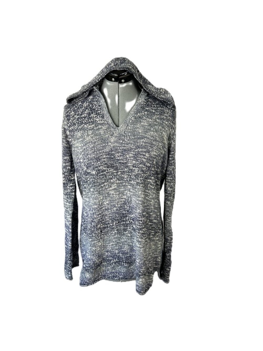 Prana Gemma Hoodie Tunic Sweater L Blue